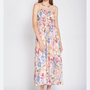 NWT En Saison floral chiffon midi dress